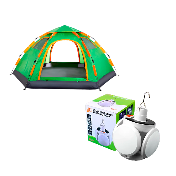 Автоматичний намет - Smart Camp (4-місний) + Похідна лампа на акумуляторі