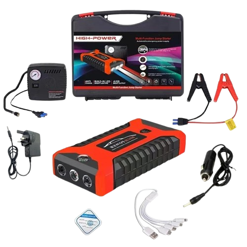 Пускозарядний пристрій - Jumpstarter JX27 (99800 мАh) + компресор